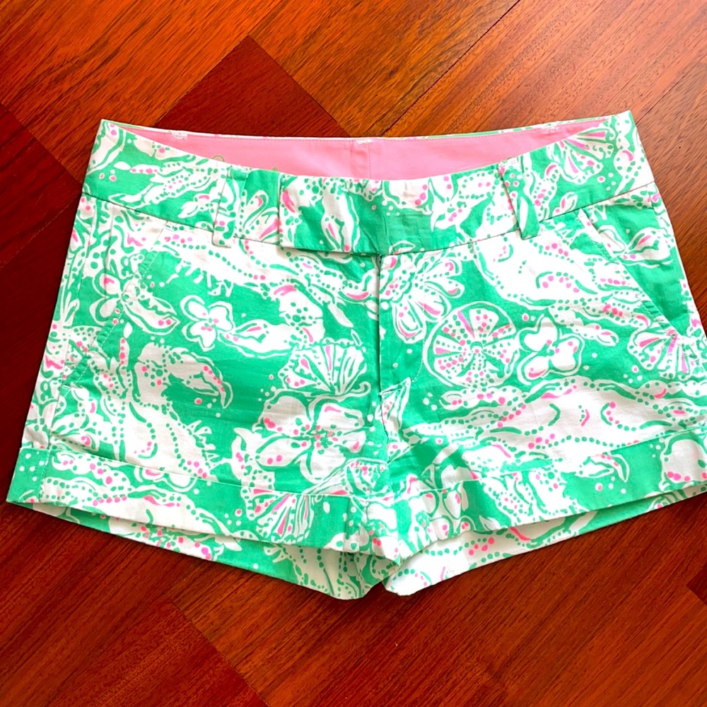 Lilly Pulitzer Barclays Short sz 2 green/pink